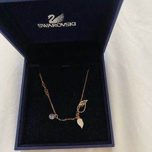Swarovski rose gold necklace